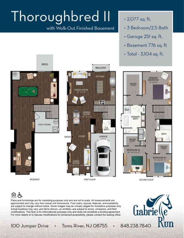 Thoroughbred II w/Finished Walkout Basement Floor Plan